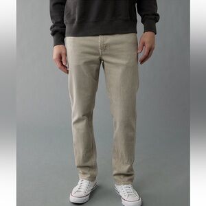 American Eagle Men’s EasyFlex Slim Straight Jeans in Dune Khaki Size 34X30